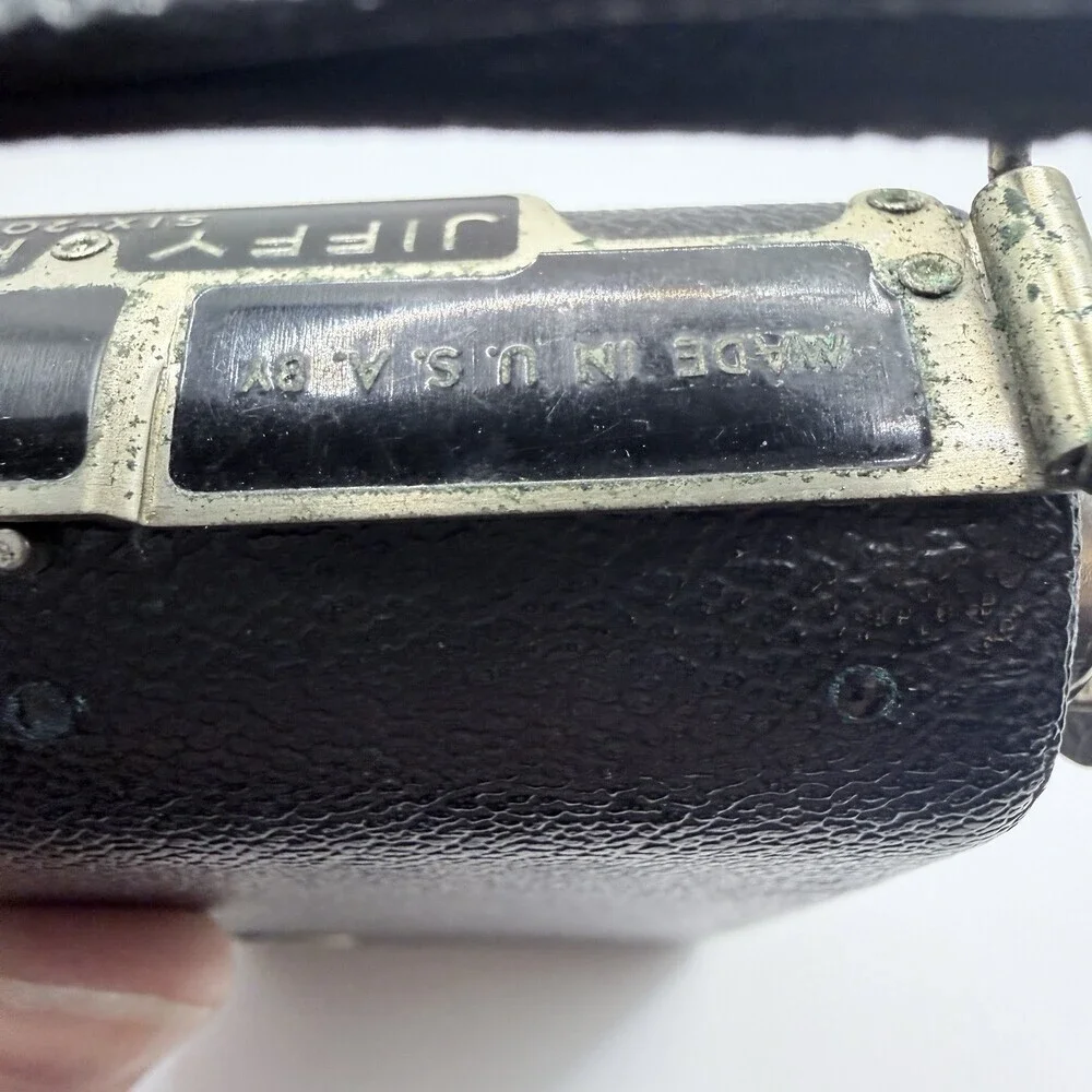 Antique Folding Bellows Camera JIFFY KODAK SIX-20 Clean Clear Glass ART DECO